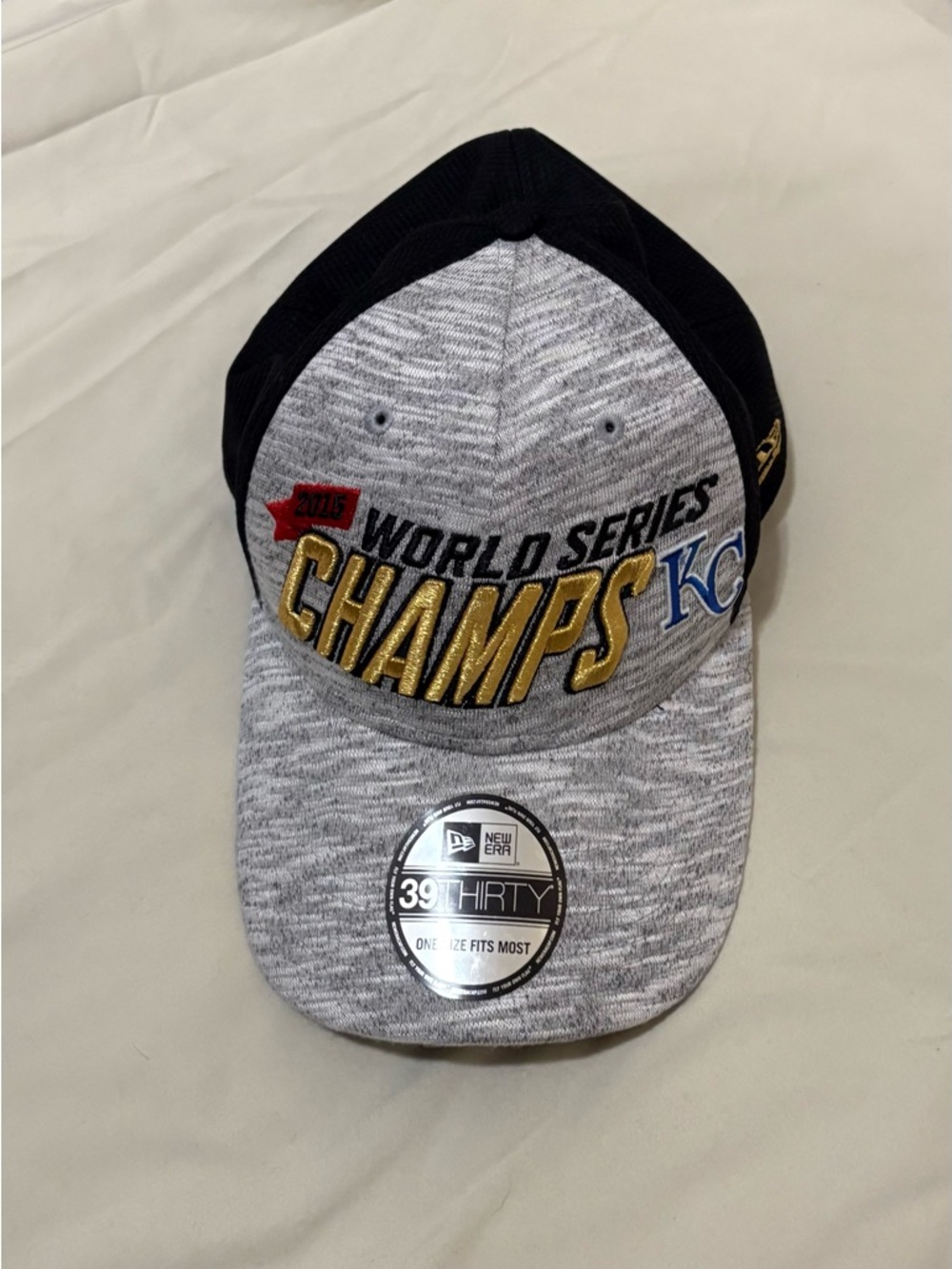 2015 Royals World Series Champs Hat New Era KC MLB On-Field Cap Gray Black